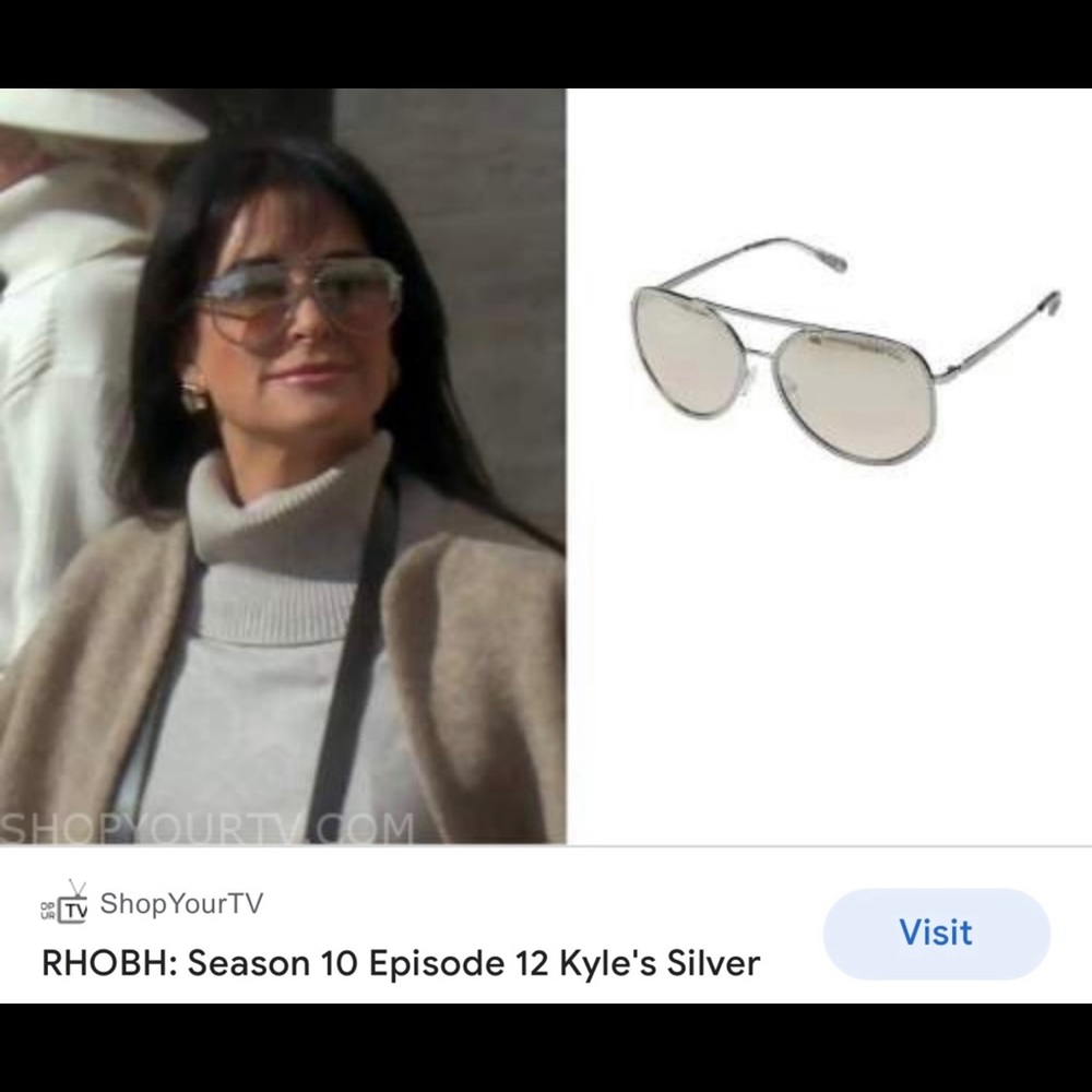 MICHAEL KORS POPULAR RHINESTONE AVIATORS IN SILVER, GOLD, BLACK, WORN ON KYLE R - Picture 11 of 16